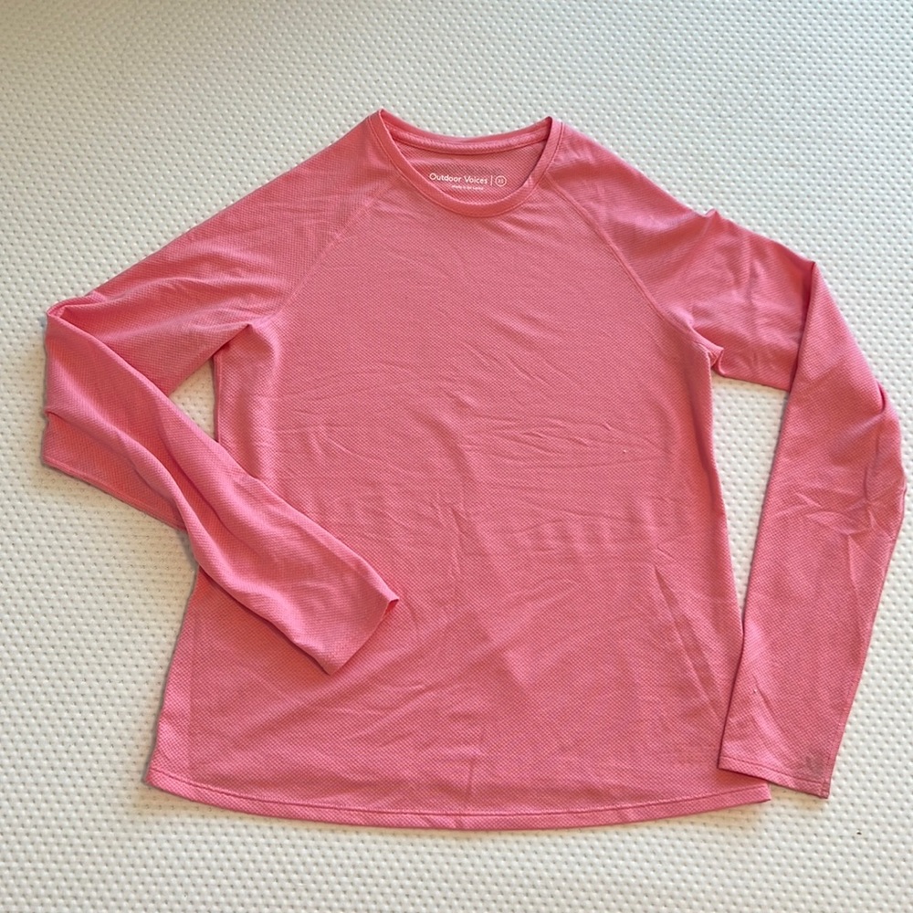 Outdoor Voices Fast Track Mesh Long Sleeve Workout Top